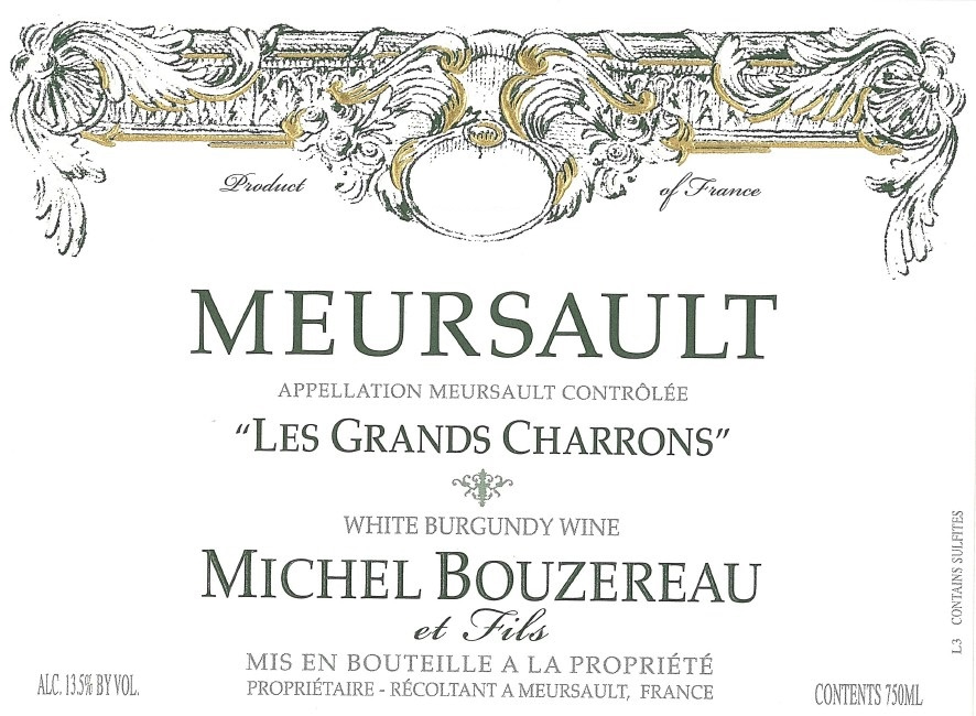 etiquette - Domaine Michel Bouzereau et Fils - Meursault Les Grands Charrons