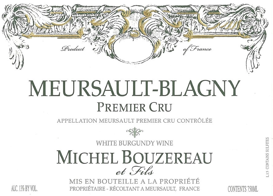 etiquette - Domaine Michel Bouzereau et Fils - Meursault Blagny 1er cru