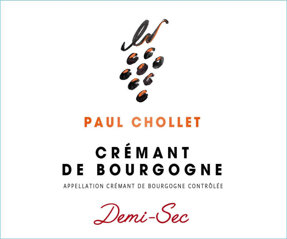 etiquette - Crémant Paul Chollet - Crémant Demi-Sec