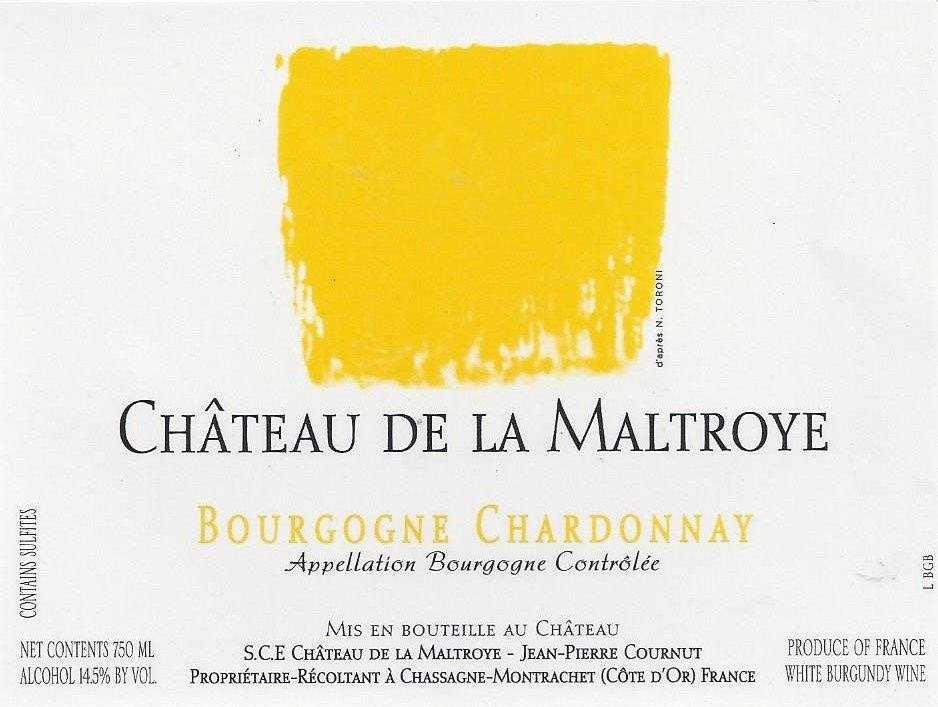 etiquette - Château de La Maltroye - Bourgogne Blanc, AOC