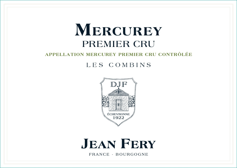 etiquette - Domaine FERY Jean - Mercurey 1er cru Les Combins