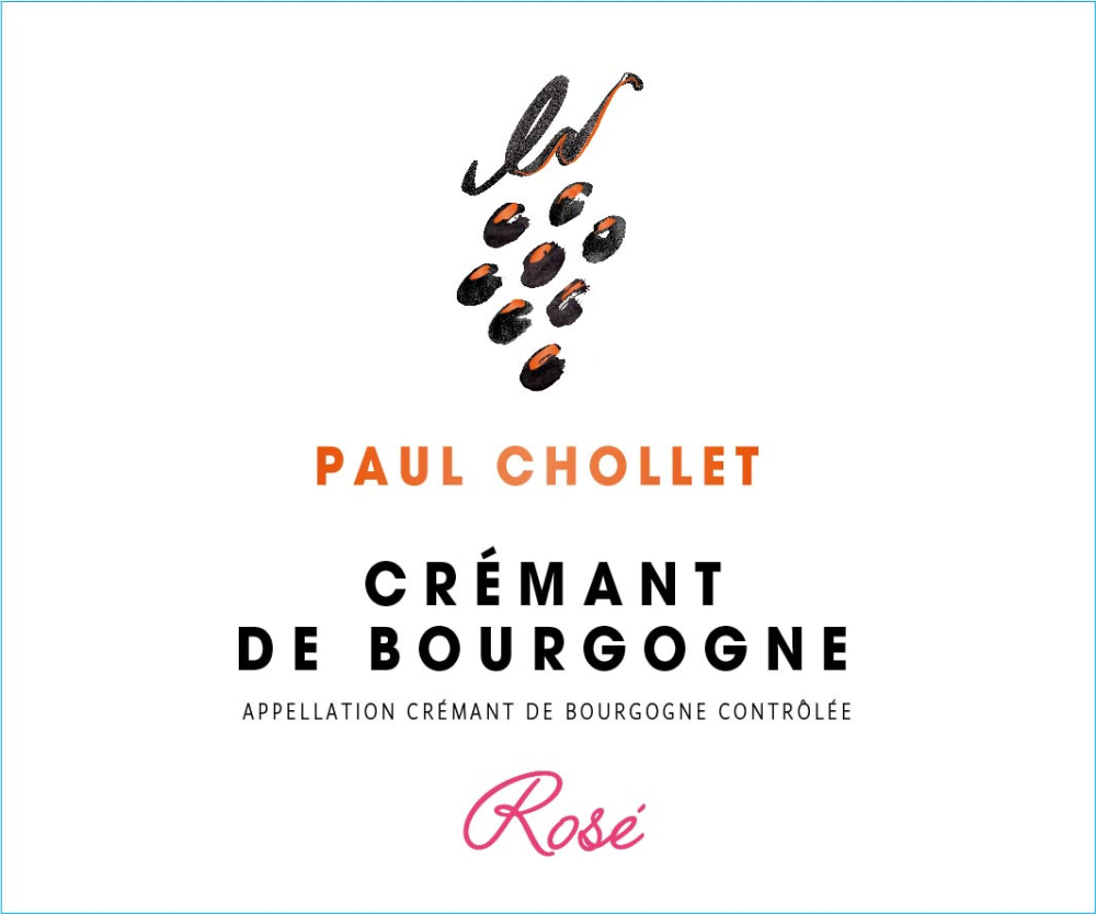 etiquette - Crémant Paul Chollet - Crémant Brut Rosé