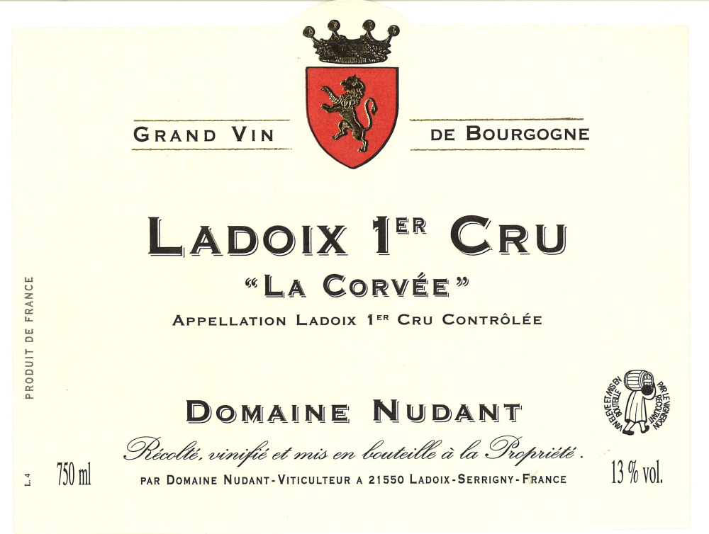 etiquette - Domaine Nudant - Ladoix 1er Cru La Corvée