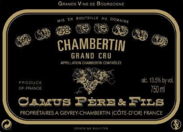 etiquette - Domaine Camus Père et Fils - Chambertin Grand Cru