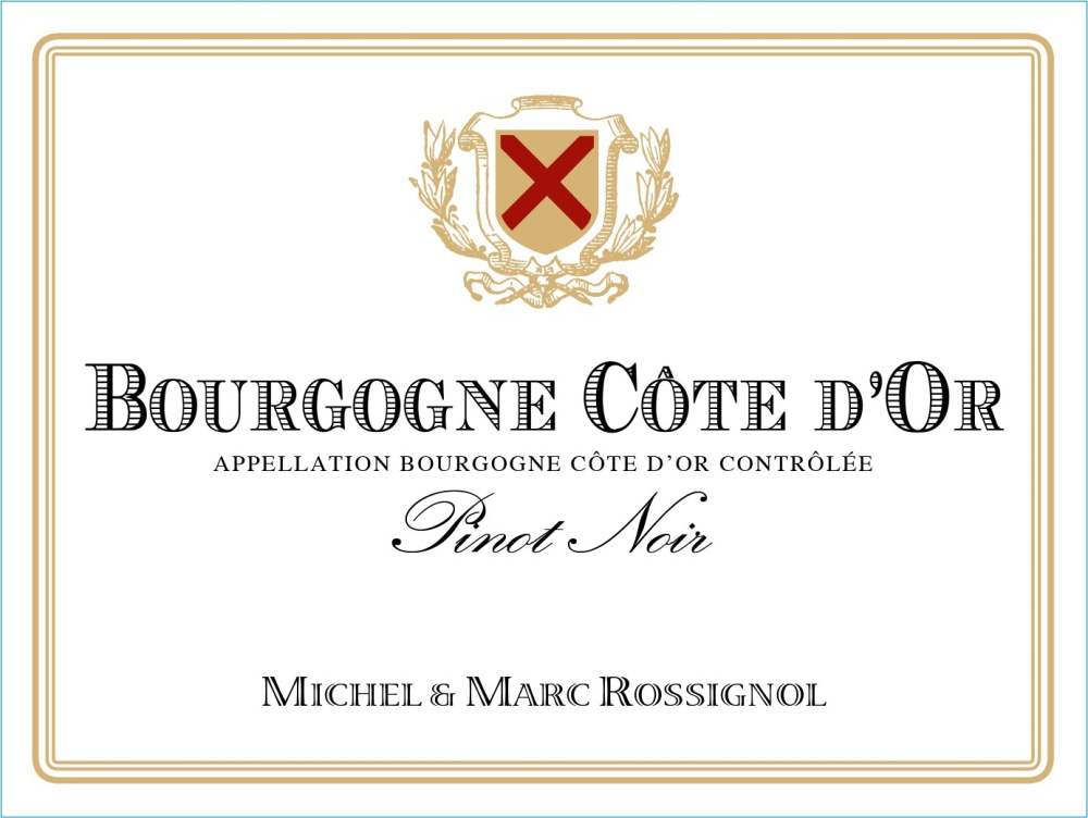 etiquette - Domaine Rossignol Michel et Marc - Bourgogne Côte d'Or Pinot Noir