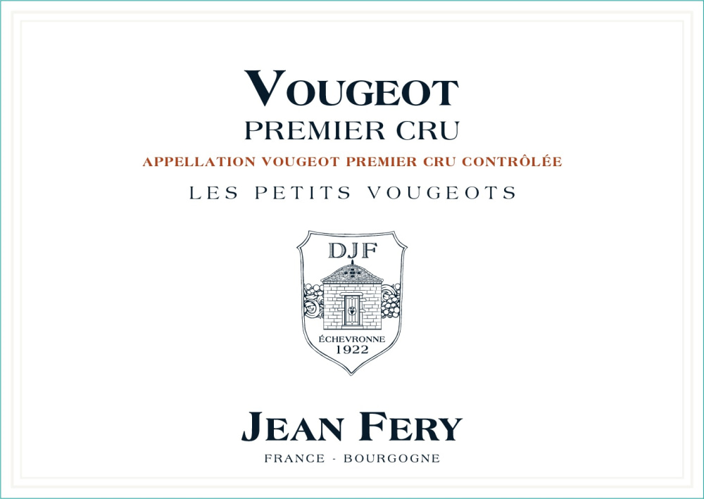 etiquette - Domaine FERY Jean - Vougeot 1er cru Les Petits Vougeots