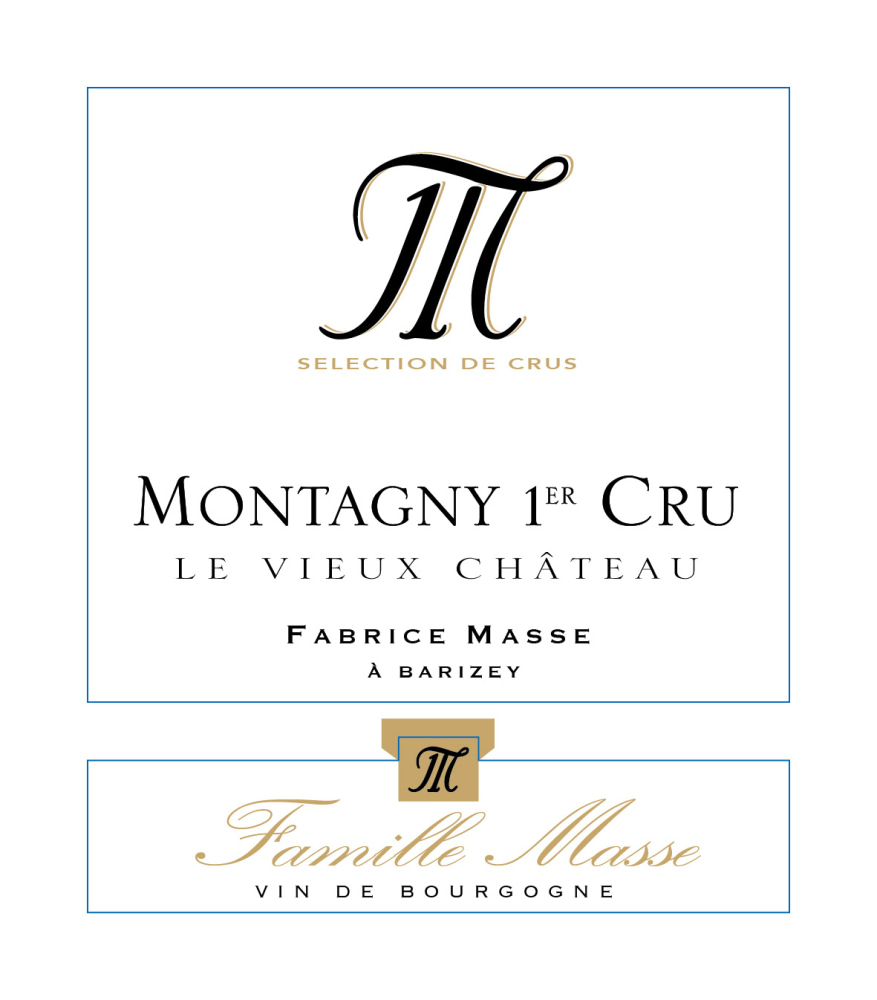 etiquette - Domaine Masse - Montagny 1er cru Le Vieux Château