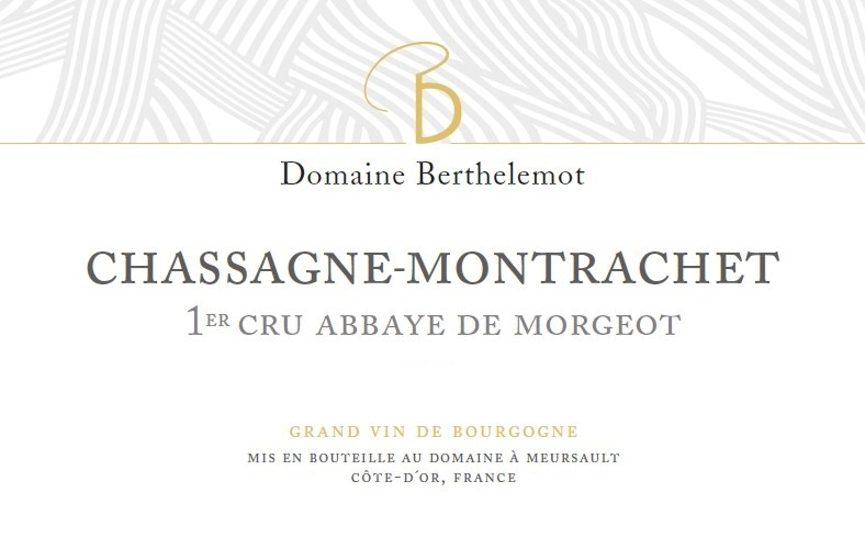 etiquette - Domaine Berthelemot - Chassagne Montrachet 1er cru Abbaye de Morgeot