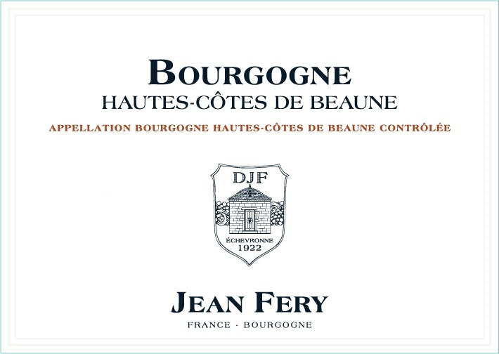 etiquette - Domaine FERY Jean - Bourgogne Hautes Côtes de Beaune